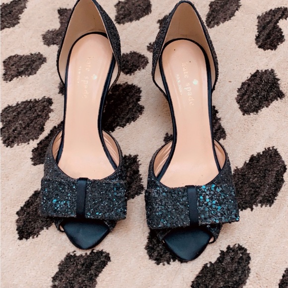 Kate Spade glitter bow pumps - Picture 2 of 3